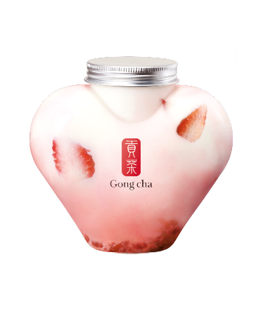 하트 스트로베리 라떼
